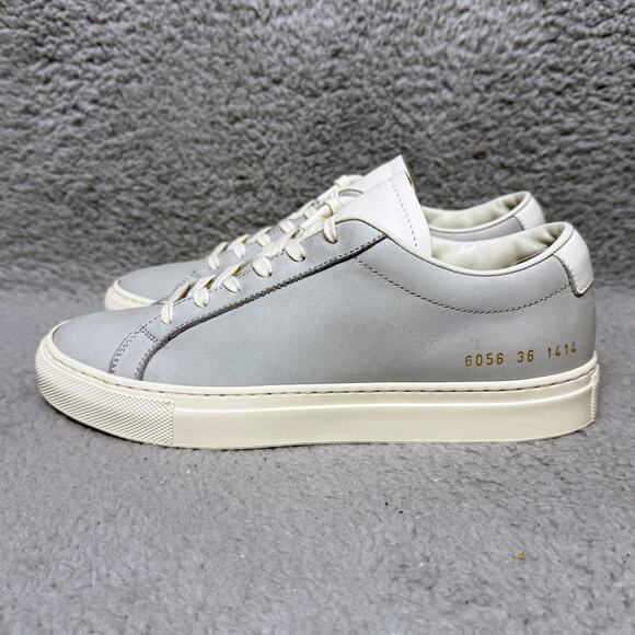 Woman By Common Projects Achilles Low Womens 36 US 6 Sneakers Shoes Light Gray - Picture 3 of 10